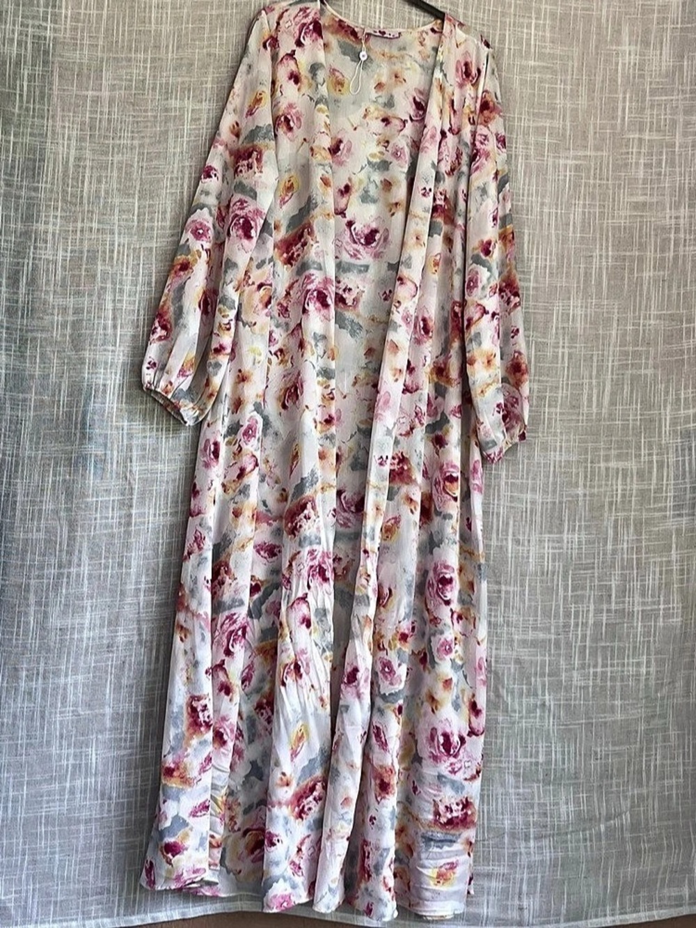 Mud Pie Stoney Floral Maxi Dress White & Pink M/L Like New